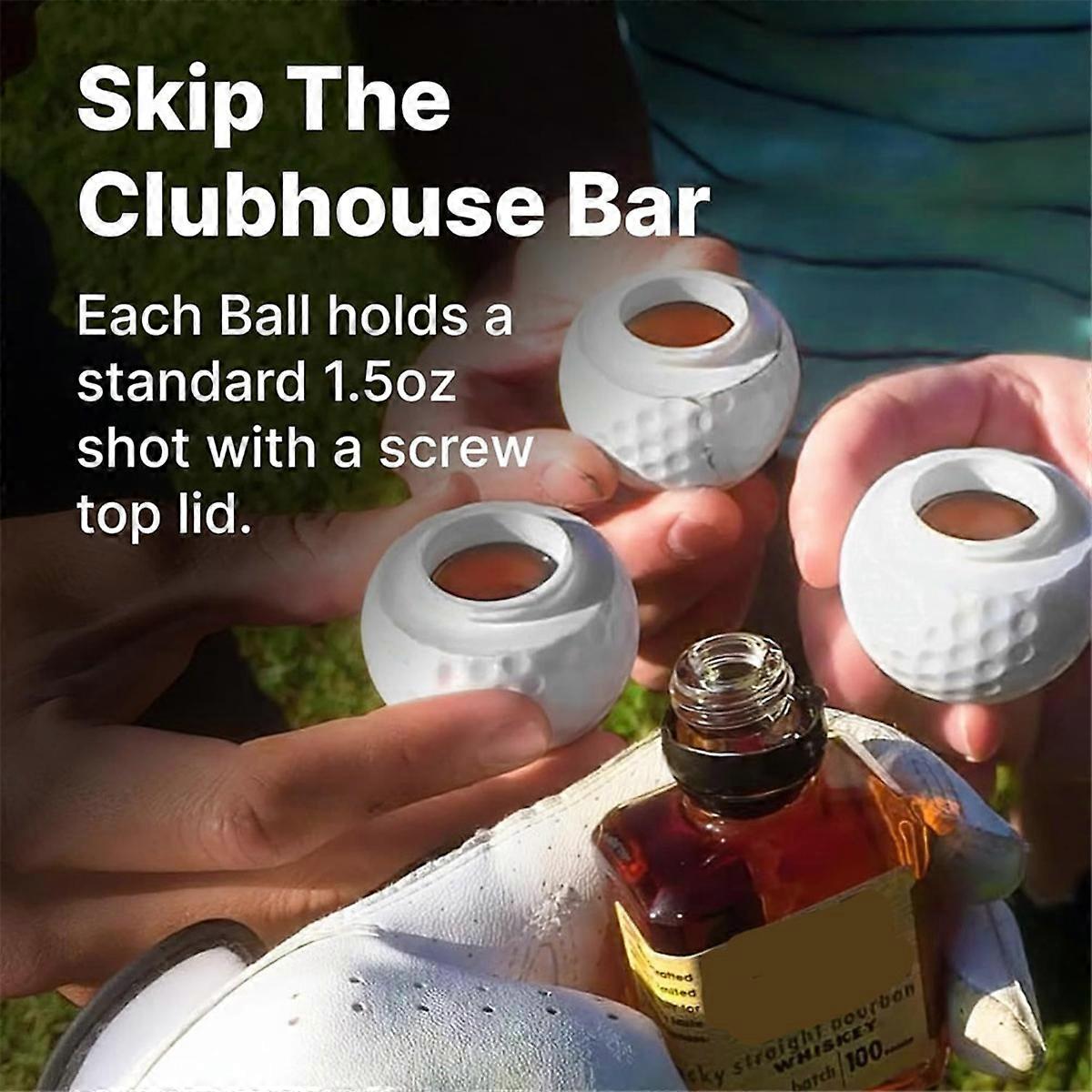 Golf Ball Shot Glasses 3-Pack, Perfect Gift for Golf Enthusiasts