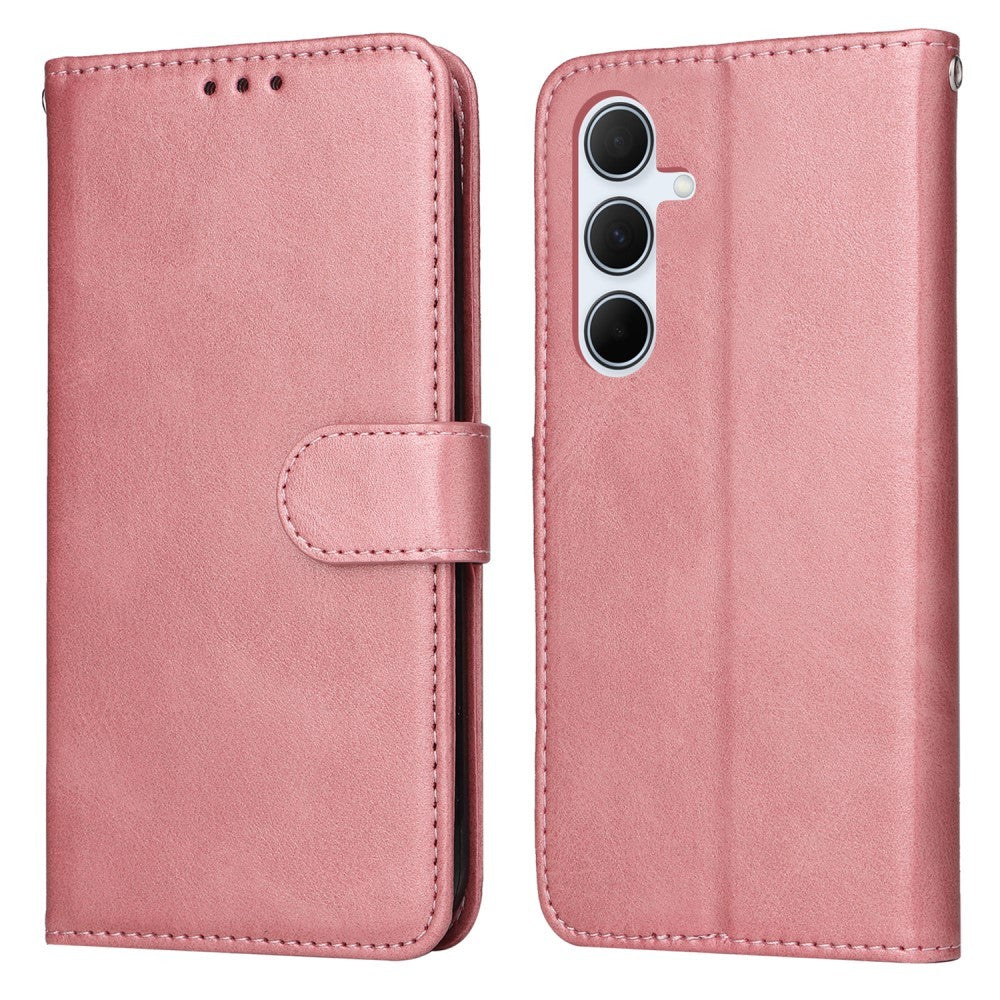Samsung A56 5G Compatible PU Leather Wallet Case Pink