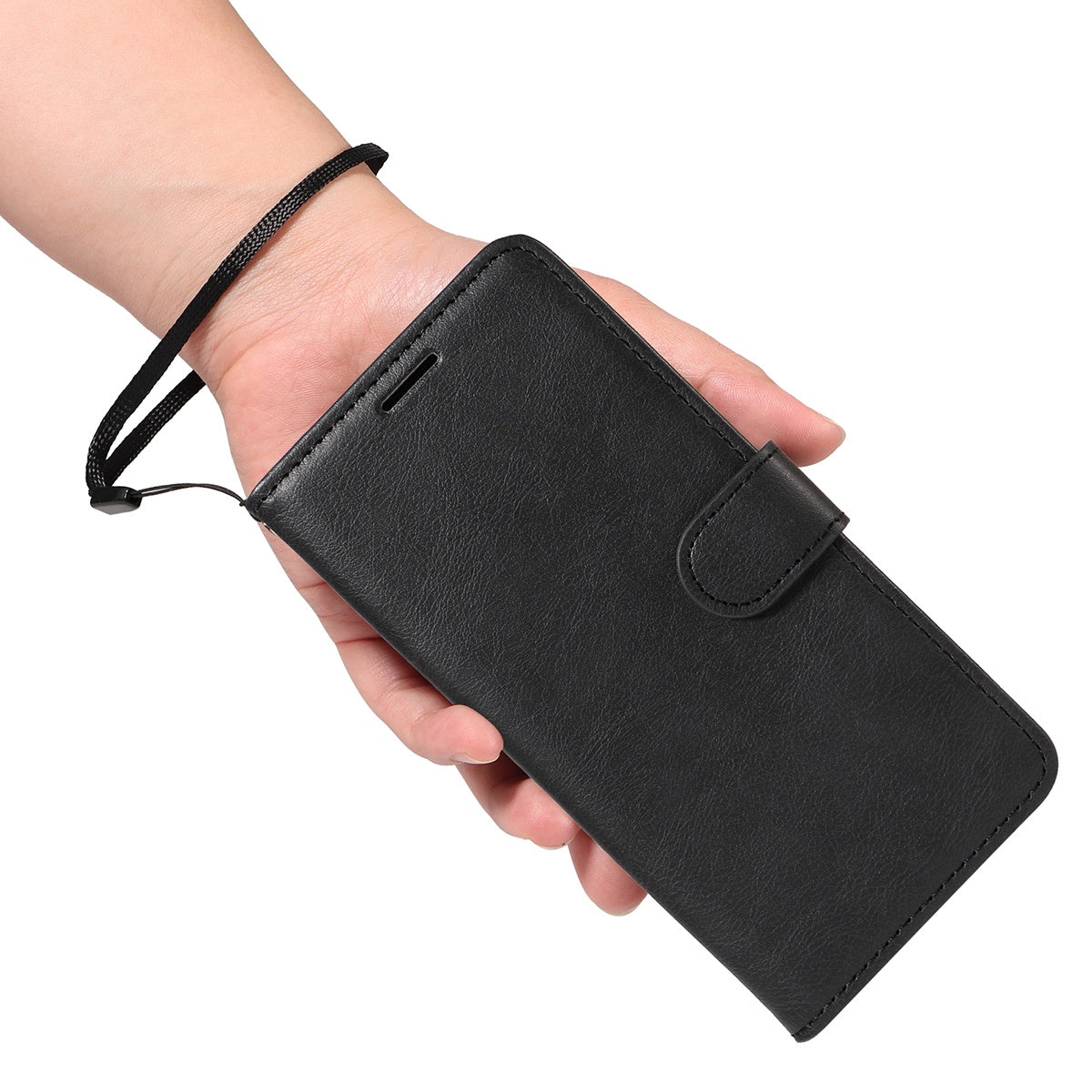 Xiaomi Redmi A5 4G Leather Wallet Case with Card Slots, PU Leather Cover, MGF Black Color, Compatible with Xiaomi