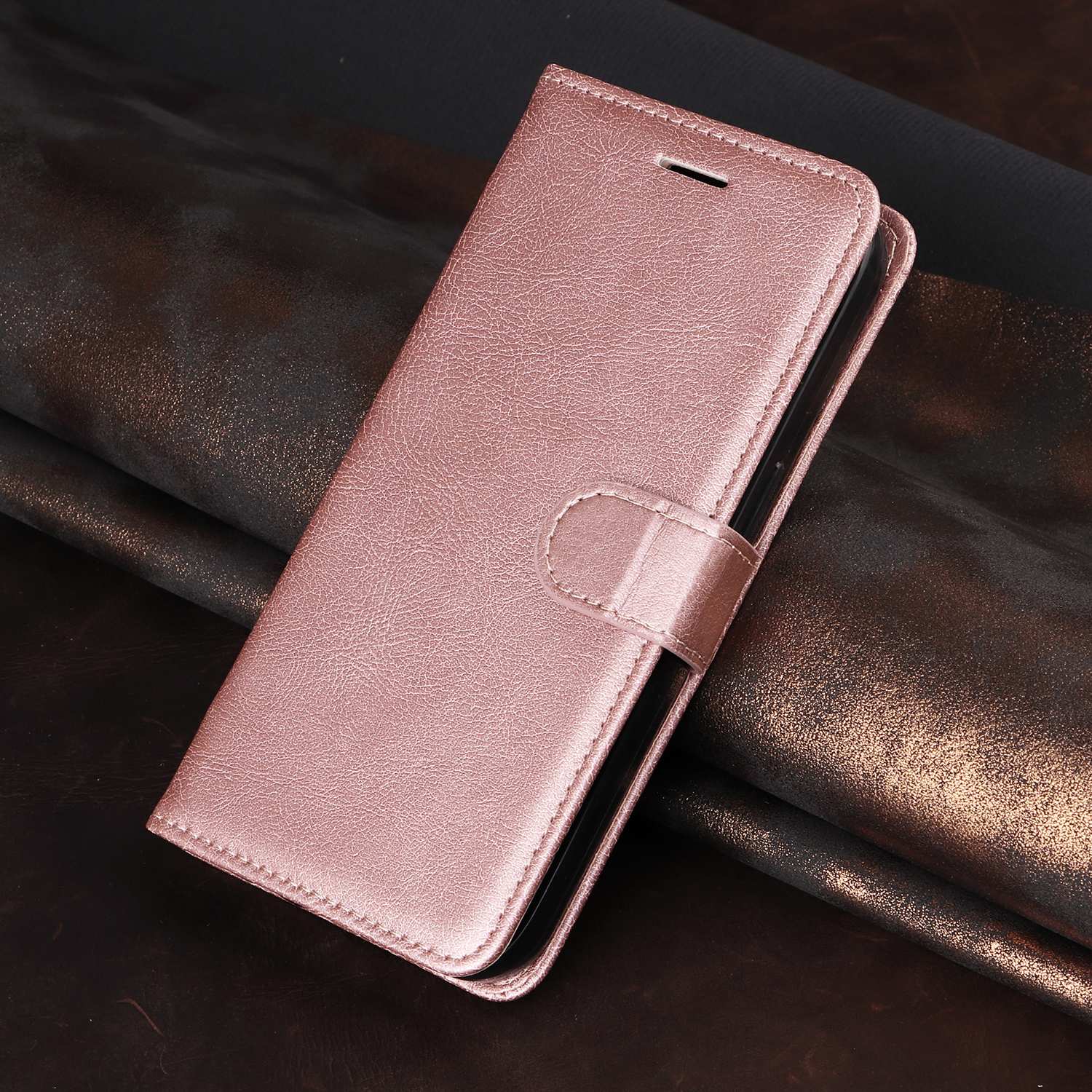 Xiaomi Redmi A5 4G PU Leather Wallet Case Compatible with SKALO MGF Pink Gold