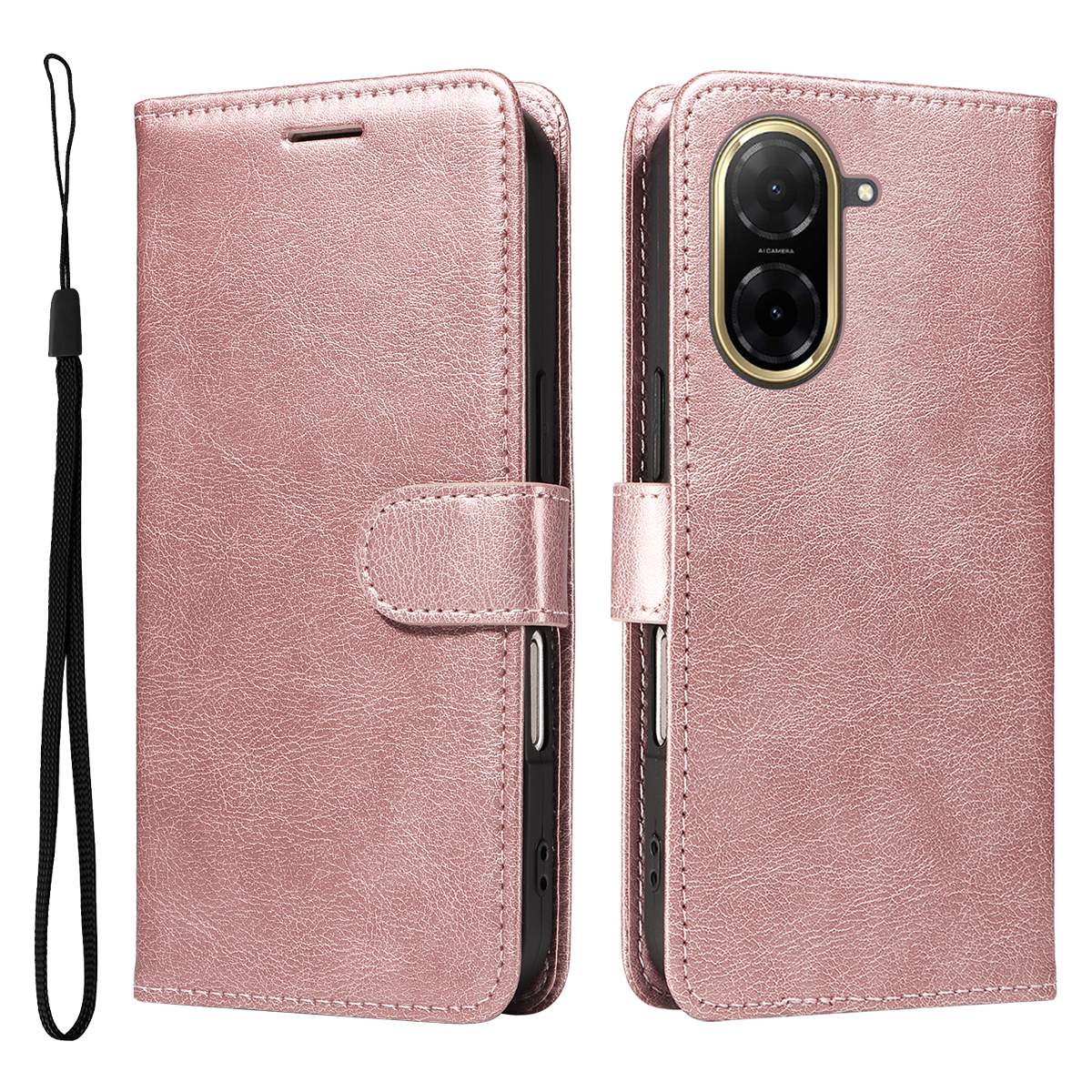 Xiaomi Redmi A5 4G PU Leather Wallet Case Compatible with SKALO MGF Pink Gold