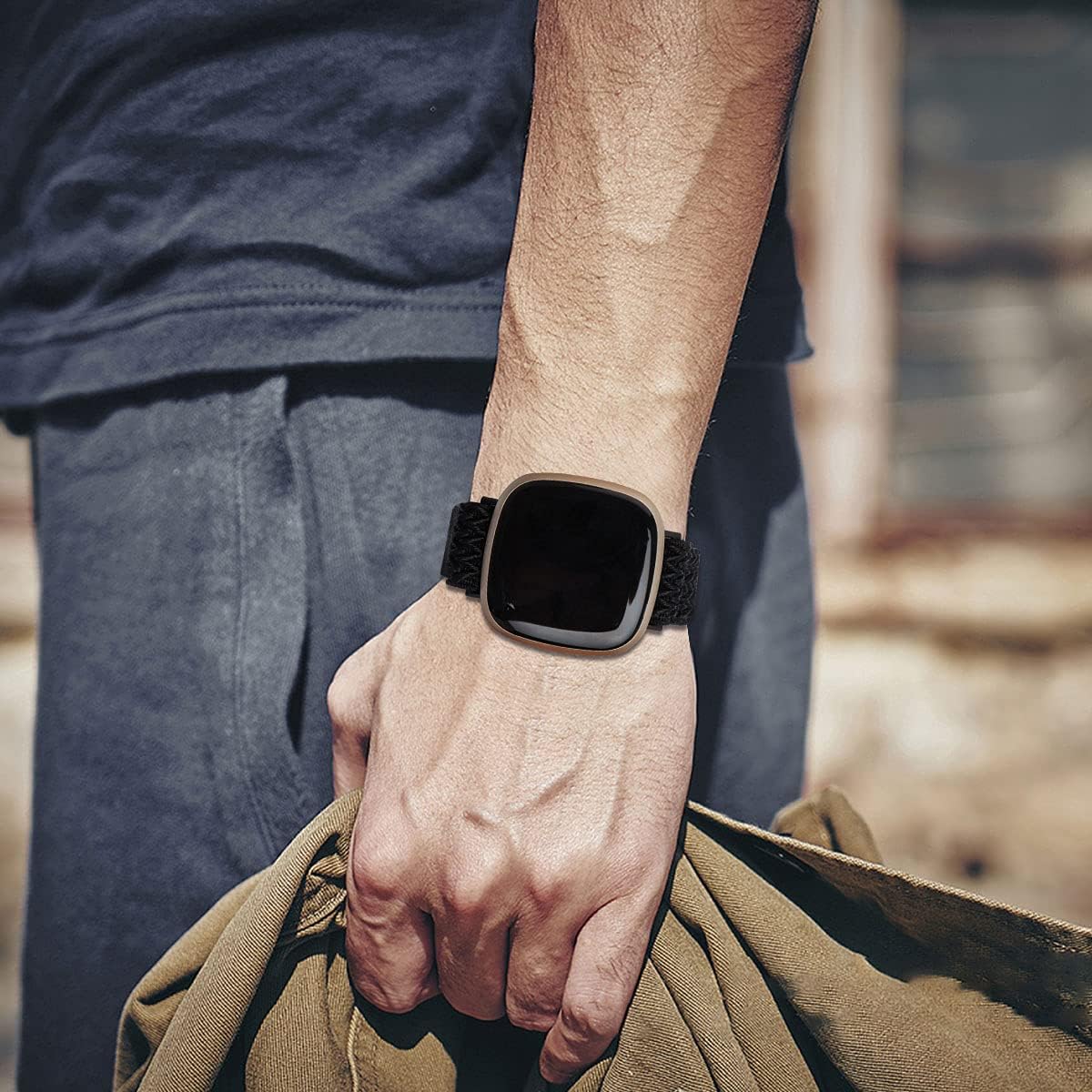 Nylon Case - Adjustable Nylon Sports Wristband Compatible with Fitbit Versa 4/Versa 3/Sense, Breathable Replacement Wristband, Multiple Colors Available