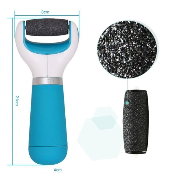 Electric foot file + 5 blue rolls