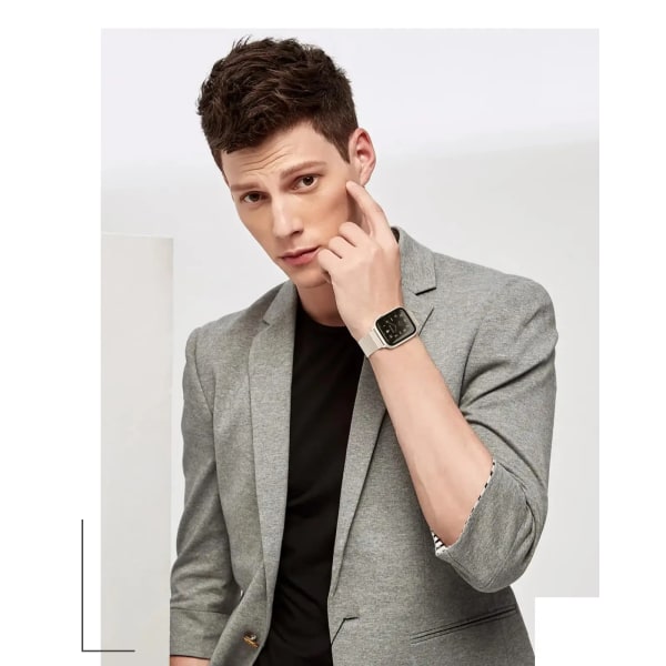 Compatible with Apple Watch Bands Apple Watch Series 9 8 7 6 5 4 SE Ultra 2, 38mm 40mm 41mm 42mm 44mm 45mm 49mm, Silver Starlight