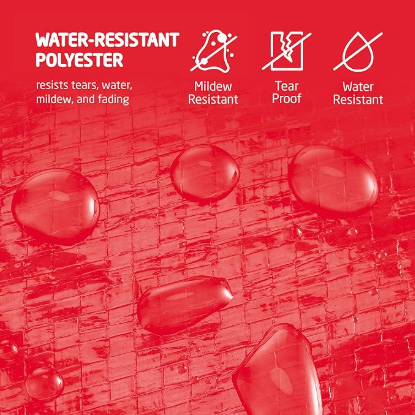 Christmas Wreath Storage Container 24 Inch - Wreath Bag for Artificial Wreaths Box - Dual Zippered Wreaths Storage Bag with Strong Durable Handles - Red