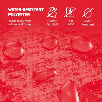 Christmas Wreath Storage Container 36 Inch - Wreath Bag for Artificial Wreaths Box - Dual Zippered Wreaths Storage Bag with Strong Durable Handles - Red