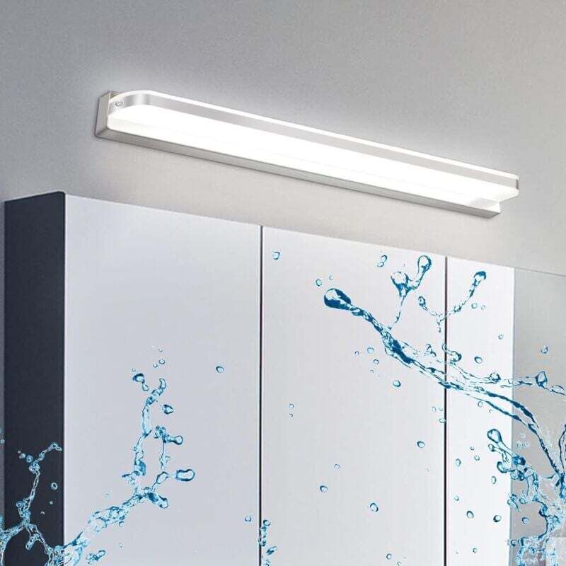 LED Mirror Light 7W 42Cm Cool White, Bathroom Mirror Light Ip44 Waterproof 6000K 600Lm, Acrylic Modern LED Wall Lamp