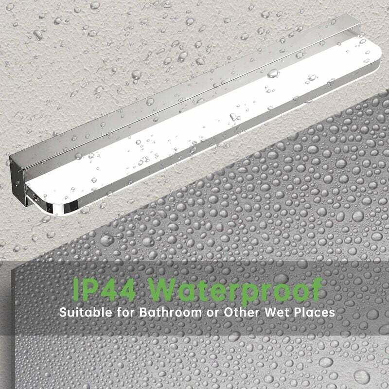 LED Mirror Light 7W 42Cm Cool White, Bathroom Mirror Light Ip44 Waterproof 6000K 600Lm, Acrylic Modern LED Wall Lamp