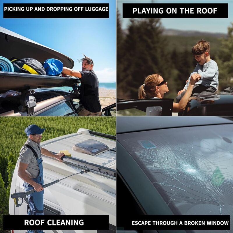 Camper Step, Car Foot Rest, Foldable Car Door Pedal, Universal Door Steps For Vehicles With U-Shaped Door Locks Suv,