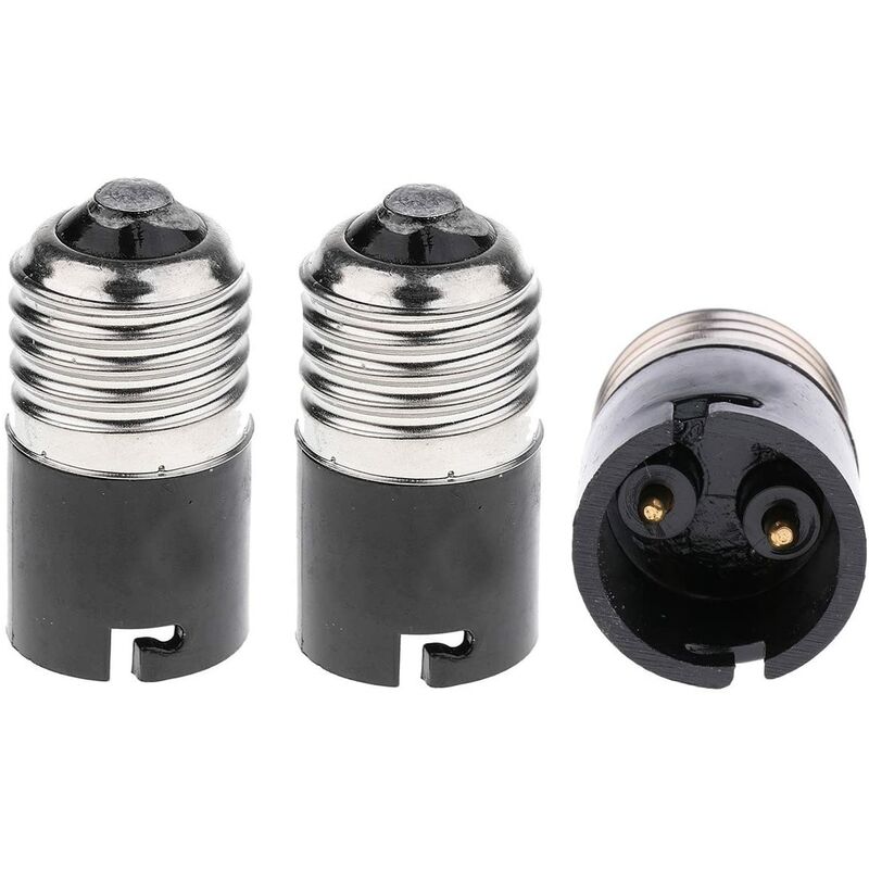 E27 To B22 Bulb Adapter Converter, Fineled E27 Edison To B22 Bayonet Bulb Base Converter (3 Pack)