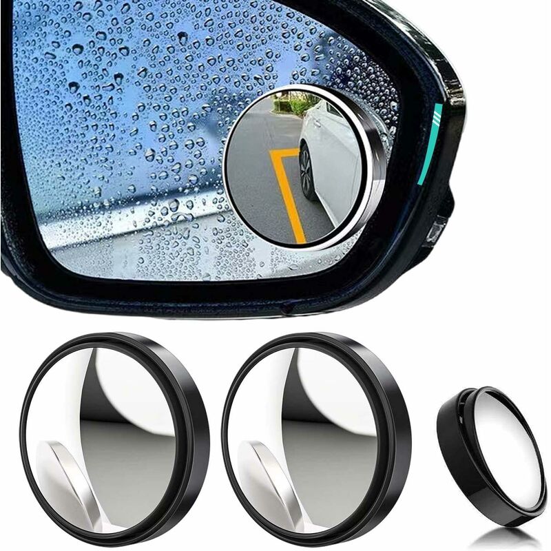 2 pcs 360° ROtation Blind Spot Mirrors, Hd Wide Angle Rear View Mirrors With 3M Self-Adhesive Blind Spot Mirror