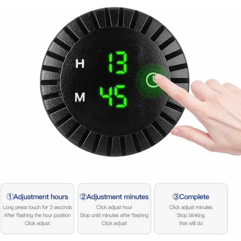 Car LED Clock Touch Clock Waterproof Car Digital Clock 12V/24V Mini LED Digital Clock Mini Motorcycle Clock Diameter
