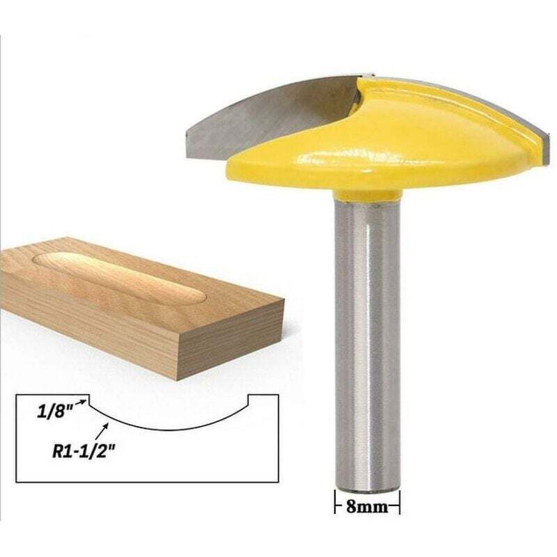 Curved And Horizontal ROuter Bit With 8Mm Shank Carbide Molding Cutter - Professional Wood Cutting Tools（44.2Mm）