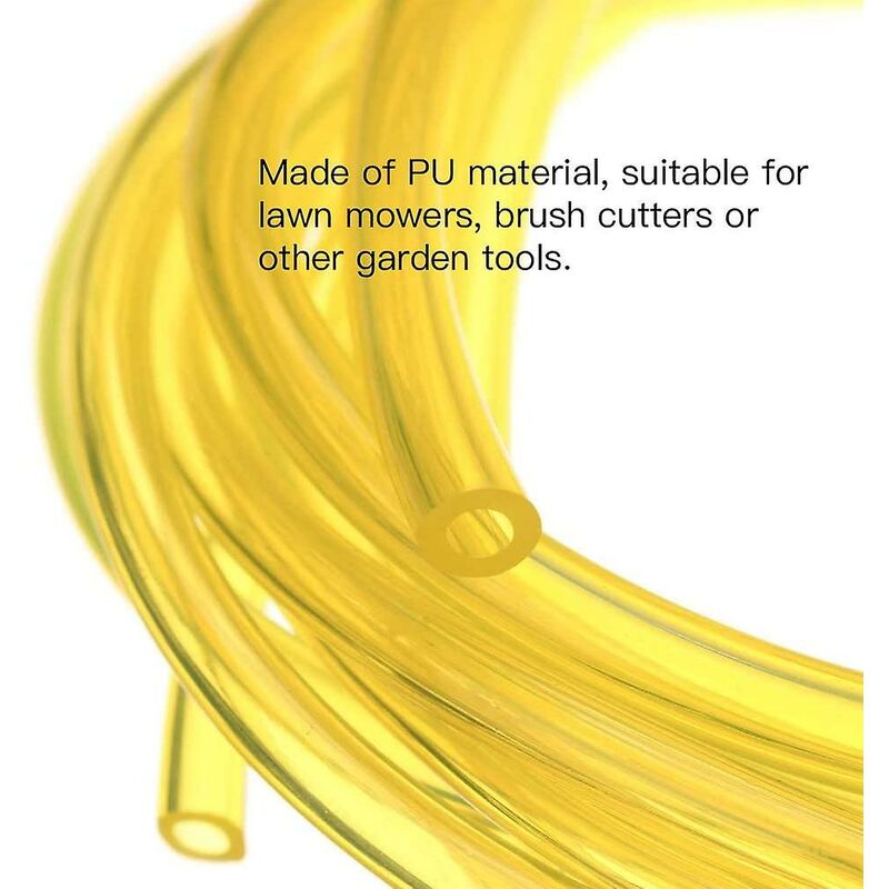 4 pcs Fuel Hose, 1.5M Length Universal Fuel Hose Garden Tool For Blower Trimmer Chainsaw Lawn Mower Accessories, Light