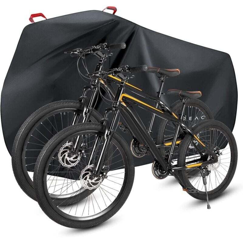 Waterproof Bike Cover Outdoor Protective Cover For 1 Or 2 Bikes 210D Nylon Bicycle Rain Cover With Lock Holes