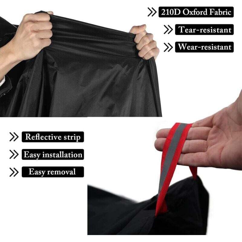 Waterproof Bike Cover Outdoor Protective Cover For 1 Or 2 Bikes 210D Nylon Bicycle Rain Cover With Lock Holes