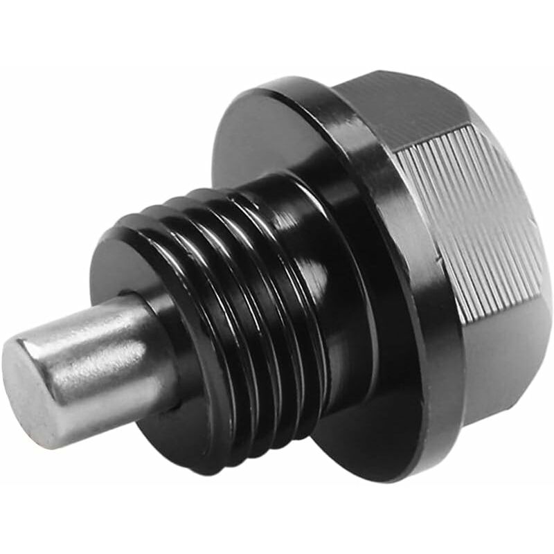 Oil Pan Screw, Universal Metal Anodized Magnetic Engine Oil Pan Nut Drain Plug Anti-Theft With Ring, Universal Oil Pan