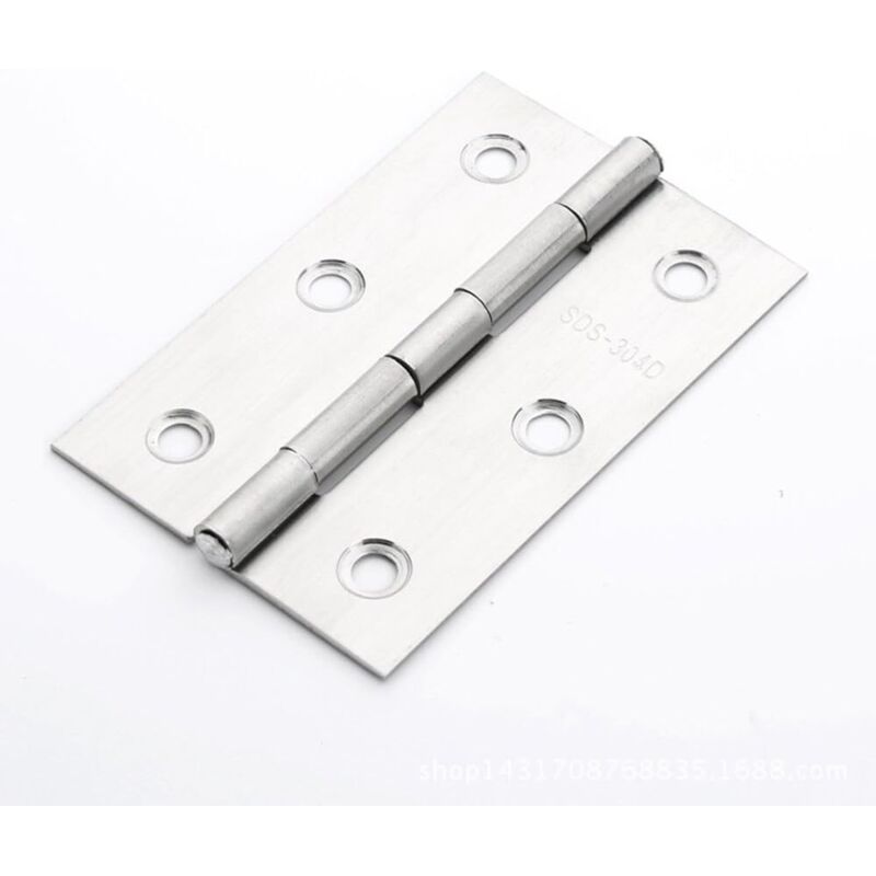 10 pcs Stainless Steel Home Furniture Hardware Door Hinge Long 75Mm X 50Mm