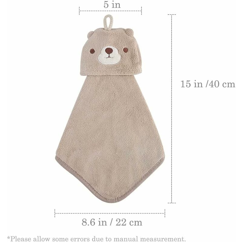 5 Pack Hanging Hand Towels With Hanging Loop Absorbent Coral Fleece Bathroom Towels Soft Thick Dishcloth ROund Hand