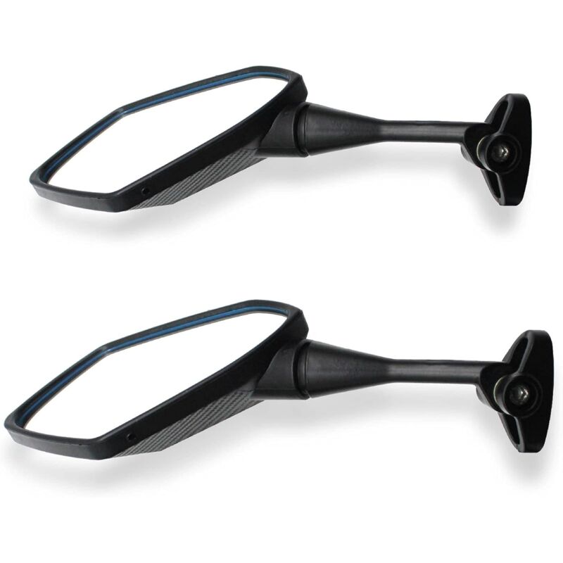 Motorcycle Mirror, Retro Motorcycle, 2 Motorcycle Mirrors Abs 360 Degree ROtatable Diamond Pentagonal Rearview Mirror