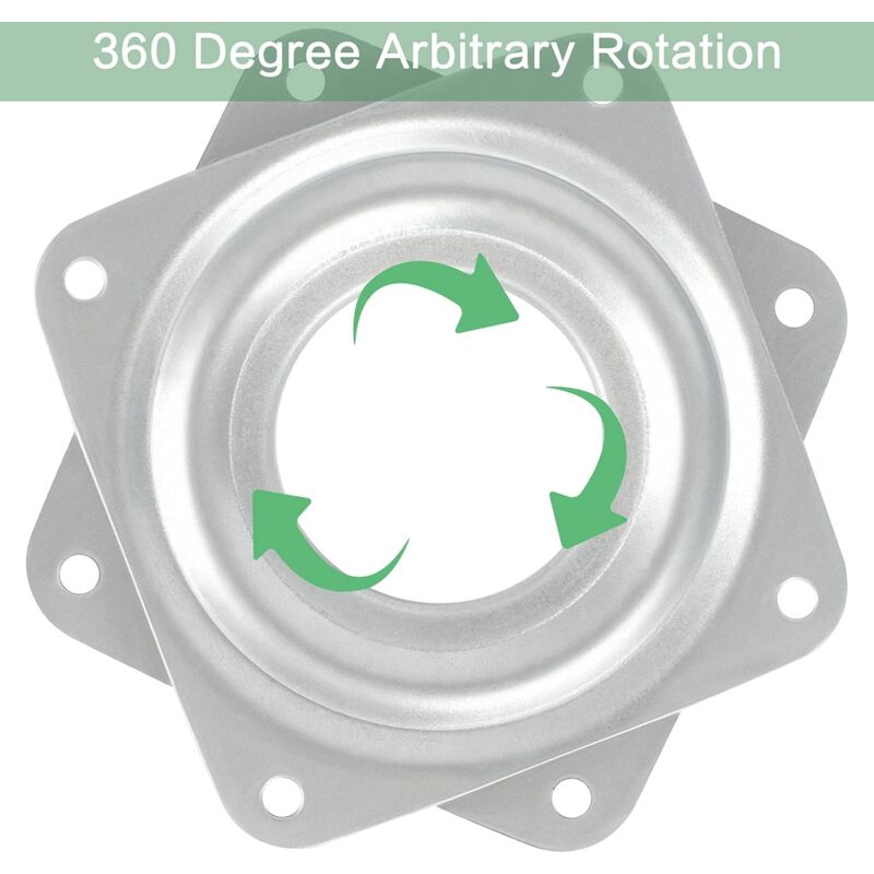 360 Degree ROtating Tray 6 Pieces Metal Turntable Tv Swivel Plate Square ROtating Plate 4 Ball Bearing Swivel Plate For