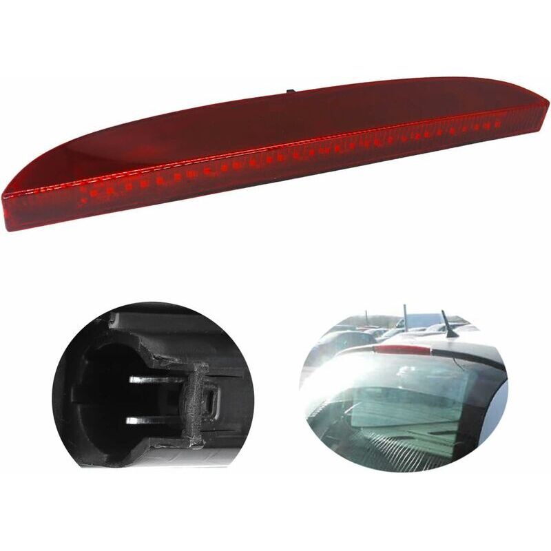 Third Brake Light For Clio 2, High 3Rd Rear Brake Light Renault Clio Ii 1998-2006 7700410753 (Red)