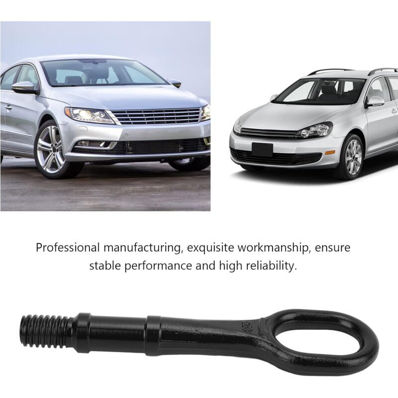 Tow Hook Screw, Metal Car Tow Hook Heavy Duty Towing Hook Bumper Trailer Ring 1T0 805 615 A Replacement For Cc For