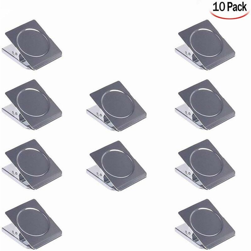 10 Pieces Magnetic Clips, Metal Magnet Clips Fridge Magnet Clips Magnetic Clips Magnet Clips Drawing Clips For