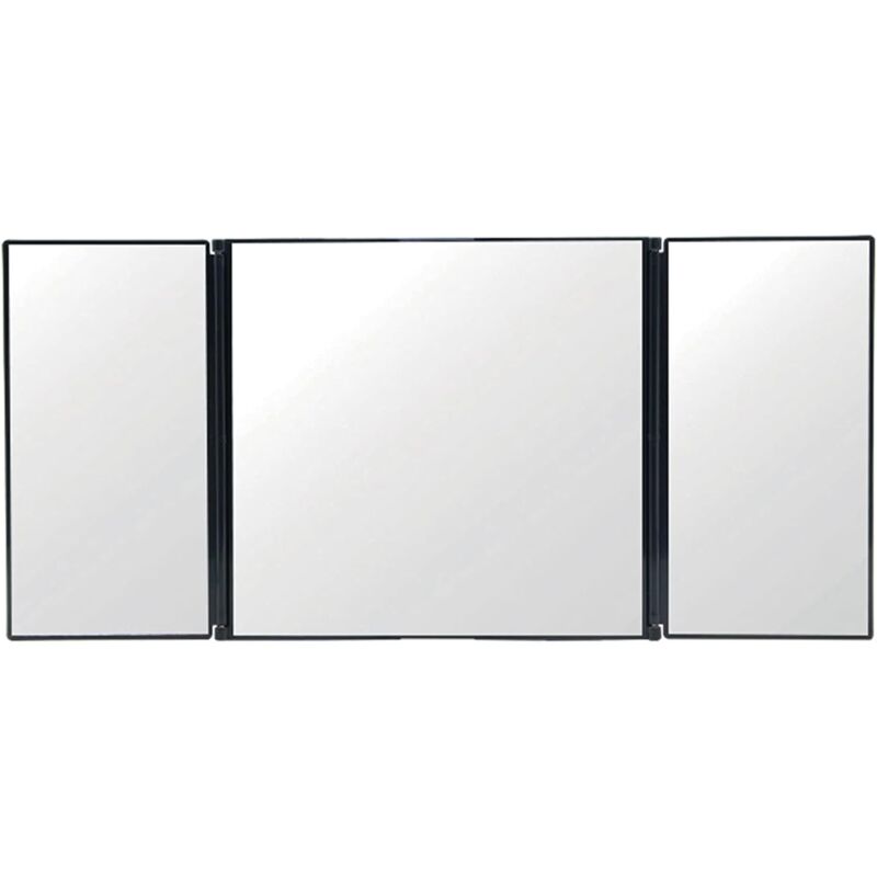 Car Vanity Mirror Universal Sun Visor Mirror Tri-Fold Design Folding Vanity Mirror Cosmetic Makeup Mirror Auto Supplies