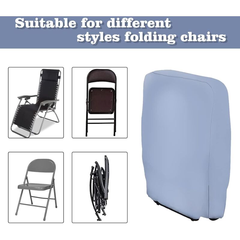 2 pcs Folding Sun Lounger Cover, Windproof Anti-Uv Waterproof Folding Garden Chair Covers, Garden Sun Lounger Cover,