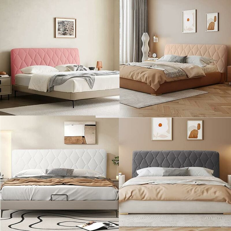 Headboard Cover, Bed Head Cover Protector Decorative Slipcover Bedroom Thickened Soft Pack Dustproof Stretch