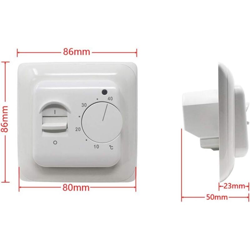 Manual Electric Underfloor Heating ROom Thermostat With Sensor Ac 220V 16A, Mechanical Underfloor Heating Thermostat