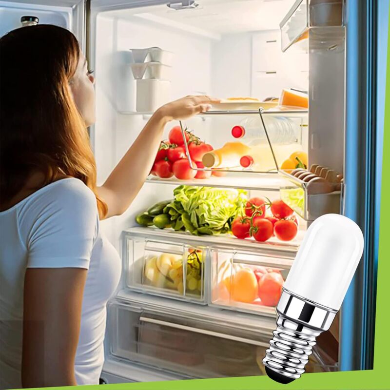 LED Refrigerator Bulb E14, 2W Equivalent To 15W, Warm White 3000K, Fridge Bulb, Salt Lamp, Sewing Machine,