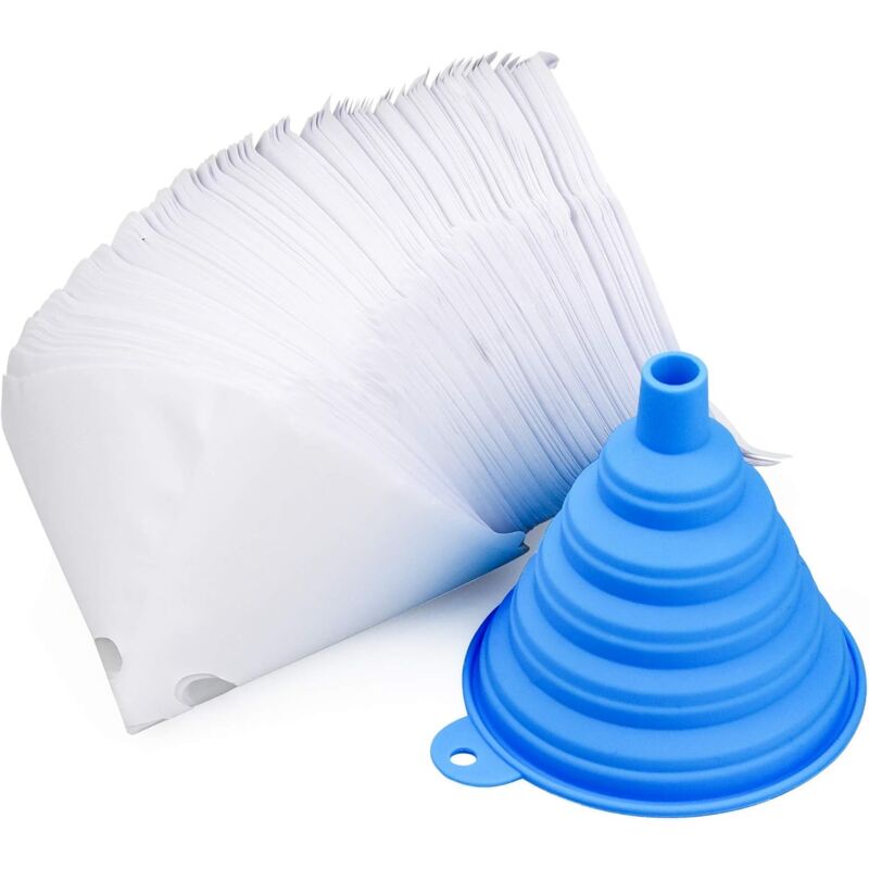 200 pcs Nylon Conical Paint Filter For Car Paint With Silicone Funnel Filter For Filtering Car Lacquers Industrial