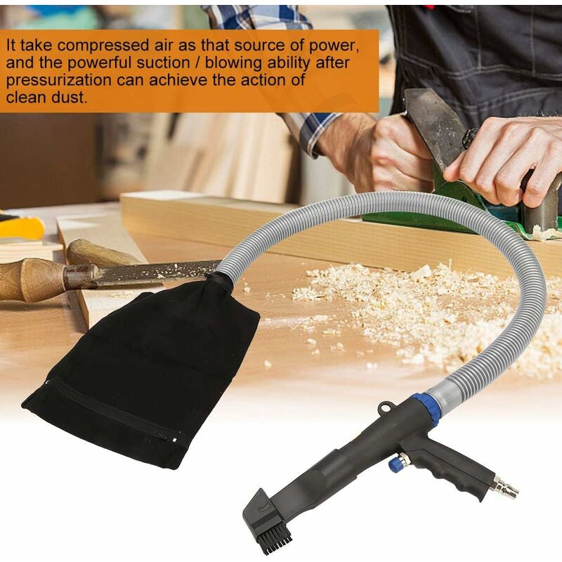 Air Blower Vacuum Gun Pneumatic Vacuum Kit - Dual Function Blower Vacuum Gun, Air Suction Blower Vacuum Gun, Including