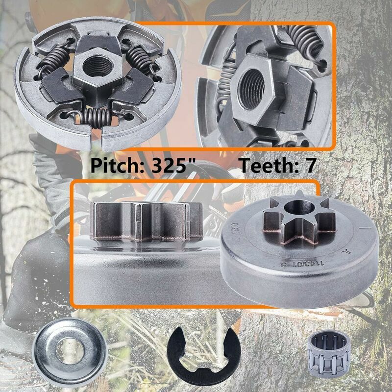 Clutch Drum .325 Clutch Drum Bearing Kit For Stihl Ms261C Ms271C Ms291C Ms240 Ms260 Ms270 Ms280 Chainsaw Replacement