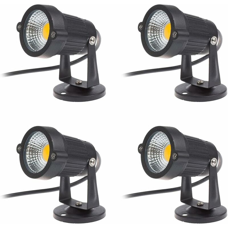4 pcs Set LED Spotlights 3W 220V Adjustable Garden Spotlights Outdoor Lighting Garden Terrace