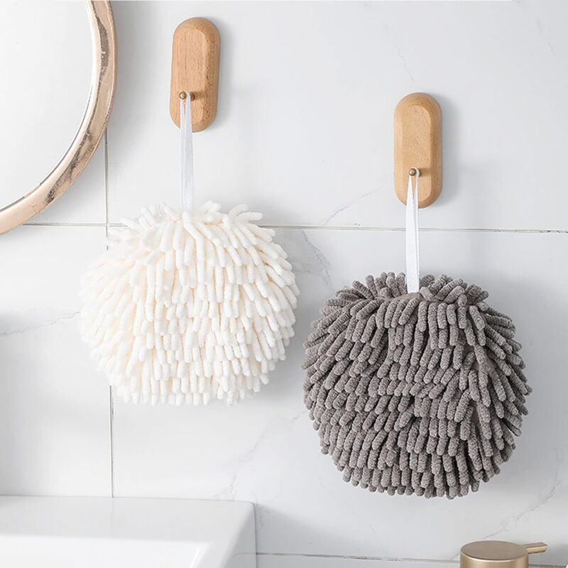 2 Pieces Hand Towels Bath Towels Kitchen Hand Towels Plush Absorbent Towels Hanging Hand Towel Terry Hand Towel Quick