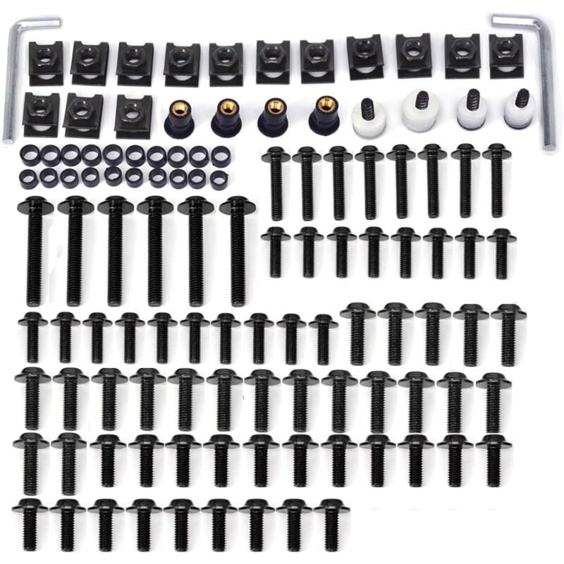 Motorcycle Fairing Screws,Universal Motorcycle Bodywork Screws Fairing Kits Bolts Aluminum Alloy For Most Sport Bikes
