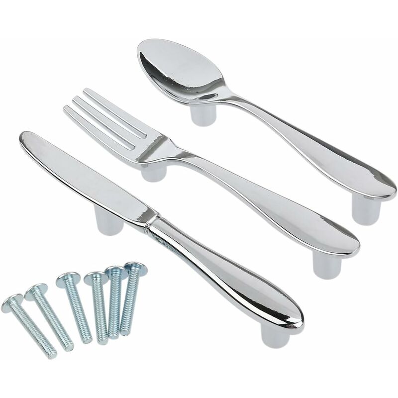 3 pcs Knife Spoon Fork Kitchen Cabinet Drawer Cupboard Pull Sleeve Knobs