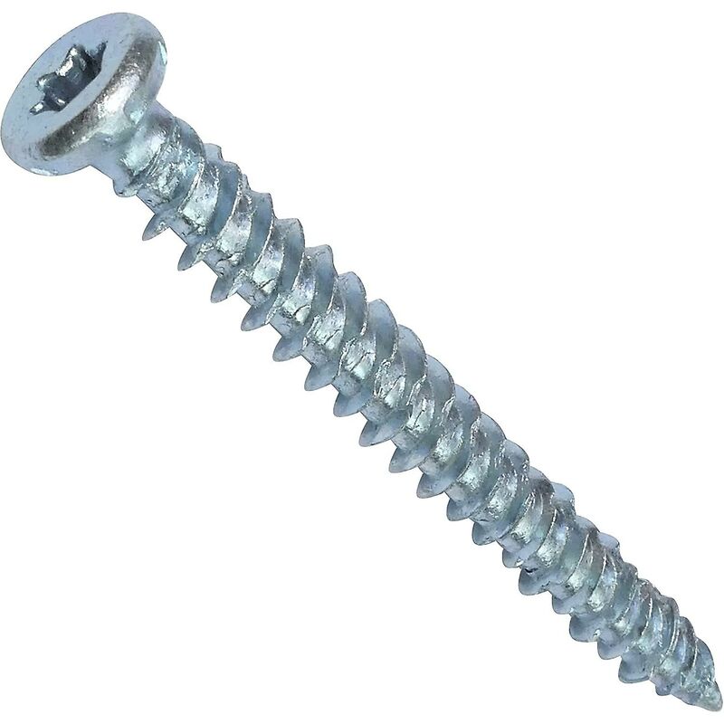 Pack Of 100 Direct Anchor Screws For Concrete Ø7.5X62Mm Countersunk Head Conical - With Star Recess T30 - Direct Fixing