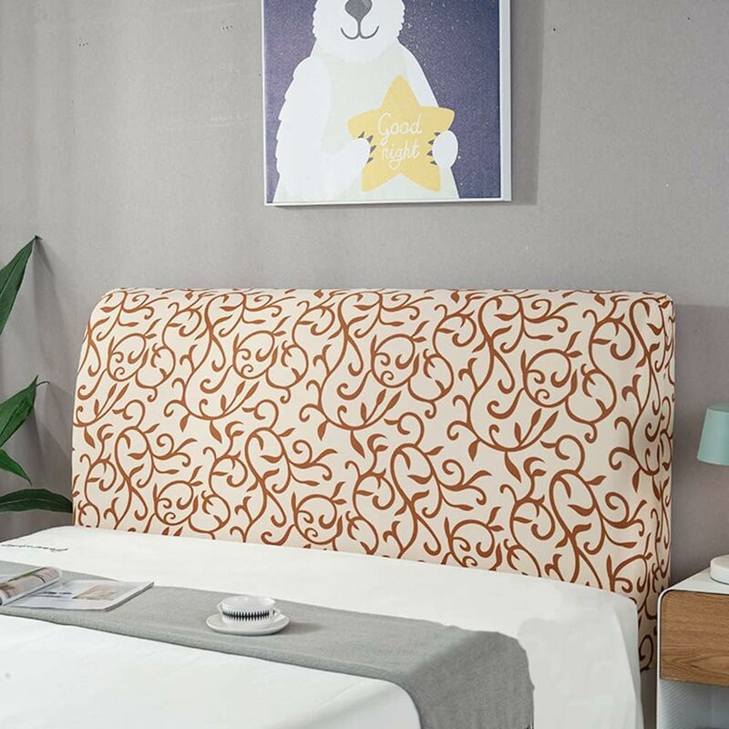 Headboard Cover Painted Pattern Dust Cover Headboard Protector Stretch Cover For Bedroom Upholstered Decoration