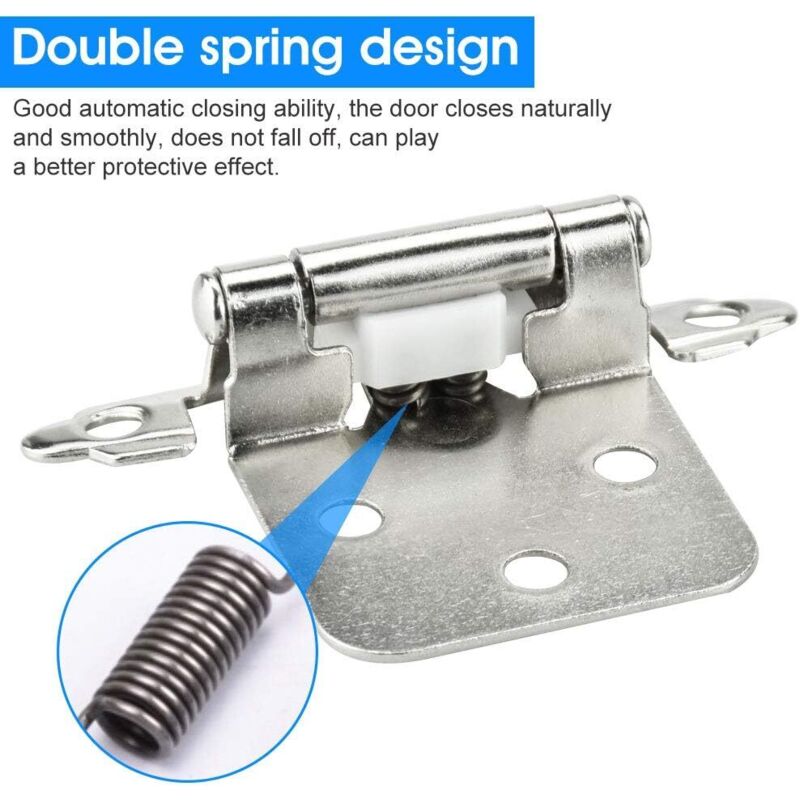 6 pcs Door Hinge Self Closing Hinge Cold ROlled Steel Material Spring Hinge With DAmper For Door Closet Shoe Cabinet