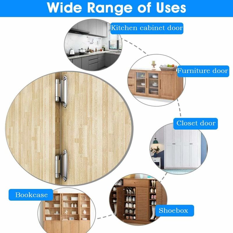 6 pcs Door Hinge Self Closing Hinge Cold ROlled Steel Material Spring Hinge With DAmper For Door Closet Shoe Cabinet