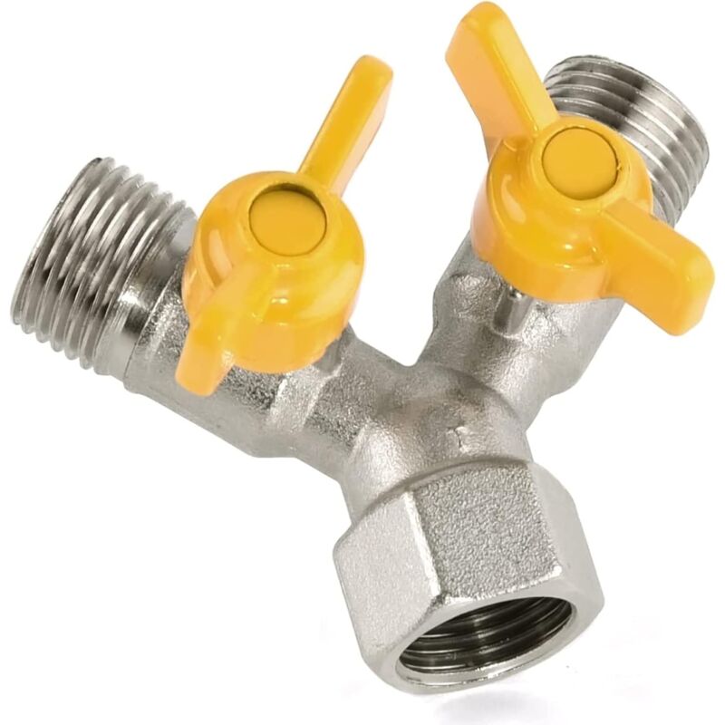 1/2" Switch Valve, Y-Shaped Three-Way Valve With Shut-Off Valve, Shower Head, Shower Arm, Washing Machine Spout