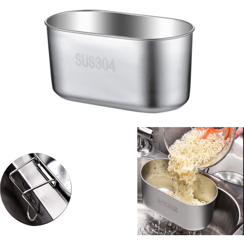 Sink Drain Basket Strainer - Stainless Steel, Easy To Use, For Kitchen, Over Sink Drying Rack For Storing And Washing