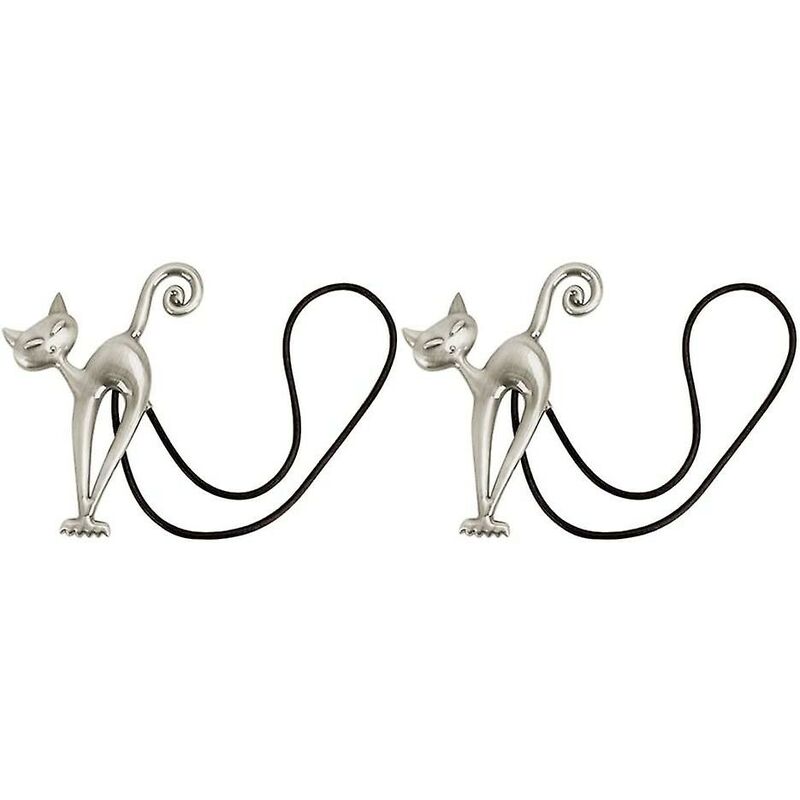 2 pcs Magnetic Curtain Tiebacks Magnetic Curtain Buckle Beautiful Cat Pattern Curtain Clip Curtain Accessories For Home