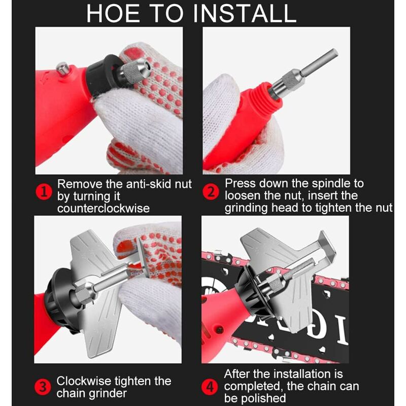 Diamond Chainsaw Sharpener Grinding Heads, 4Mm Chainsaw Grinding Stone, For Chainsaw Sharpener, 5 pcs