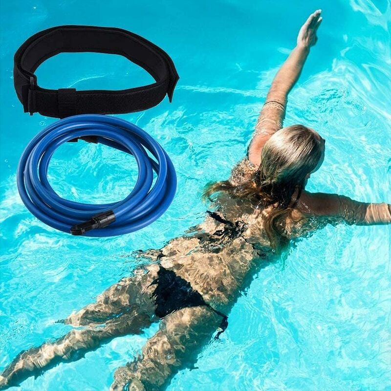 Pool Swim Belt, Adjustable Pool Swim Belt Swimming Resistance Belt Swimming Belt For Pool Swim Training Bungee Swim