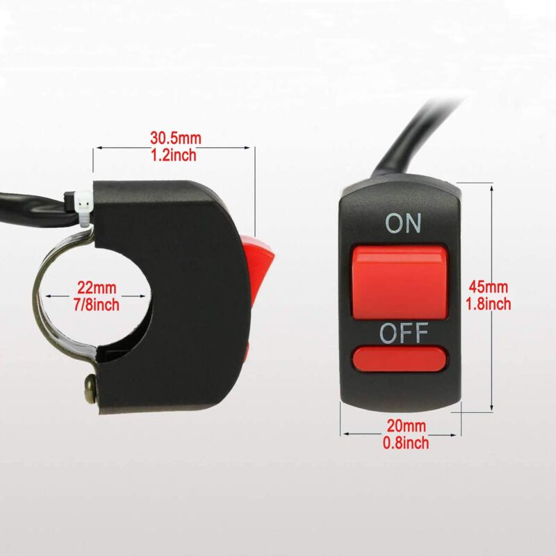 1 Piece Motorcycle Handlebar Switch On Off Push Button Bike Motorbike Tuning Part For U5 U7 U2 LED Headlight Scooter